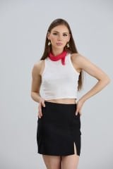 Toptan Yırtmaçlı Mini Etek